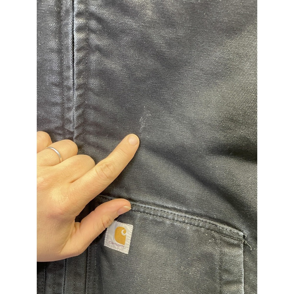 Carhartt Jacket Womens M Black Quilted Hooded Insulated Full Zip Lined J130 - Picture 10 of 12